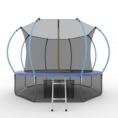 Батут с внутренней сеткой и лестницей + нижняя сеть EVO JUMP Internal 12ft (Blue) + Lower net