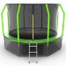 Батут с внутренней сеткой + нижняя сеть и лестницей EVO JUMP Cosmo 12ft (Green) + Lower net