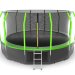 Батут с внутренней сеткой + нижняя сеть и лестницей EVO JUMP Cosmo 16ft (Green) + Lower net